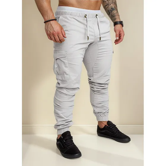 Pantalón Jogger Bolsas Cargo Casual Cómodo Hombres