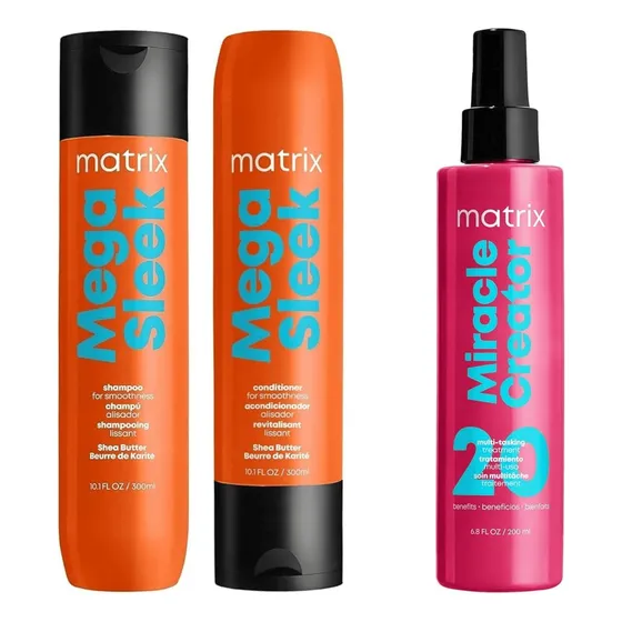 Matrix Pack Mega Sleek 300ml + Spray Miracle Creator