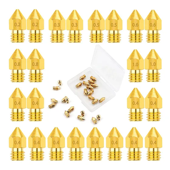 Kit 36 Mk8 Boquillas De Cobre Impresora 3d Nozzle 0,2-1mm