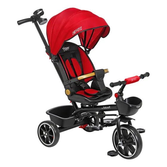 Triciclo Infantil Con Asiento Reclinable Y Gira 360 Canasto
