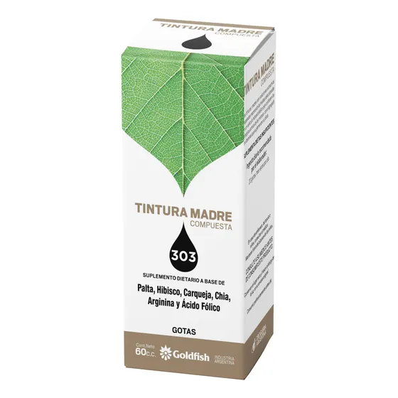 Tintura Madre 303 Palta Hibisco Carqueja Chia Arginina Folic