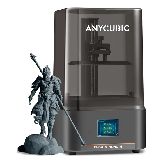 Impressora 3D de resina Anycubic Photon Mono 4 10k, cor preta