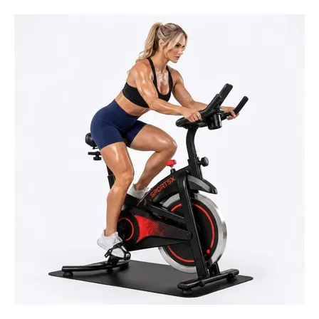 Bicicleta Ergométrica Spinning 150 Kg Treino Casa Porta Copo Preto Nao Se Aplica