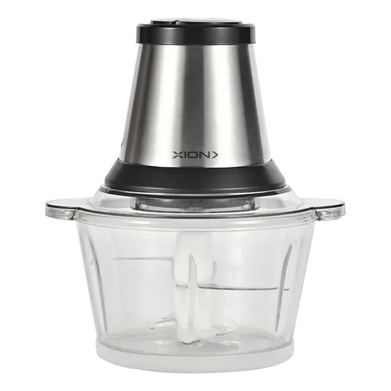 Picadora De Alimentos Xion 1.8 Lts 500 W 4 Cuchillas Color Negro y transparente