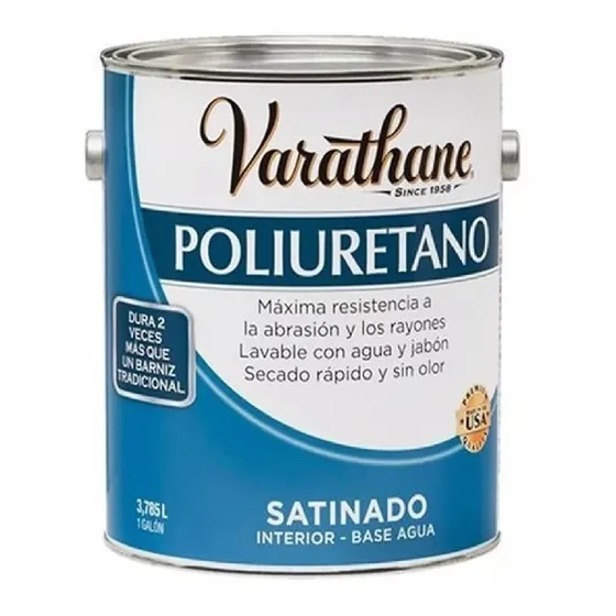 Barniz Poliuretano De Interior Base Agua 3.785ml Rust Oleum 