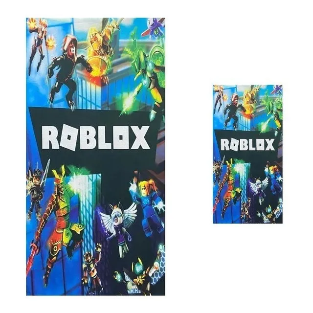 Kit 1 Toalha De Banho Roblox + 1 Toalha De Rosto 