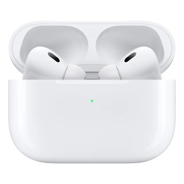 Auriculares in-ear inalámbricos Bluetooth Airpods Pro 2nd generation MTJV3AM/A blanco con luz verde lima