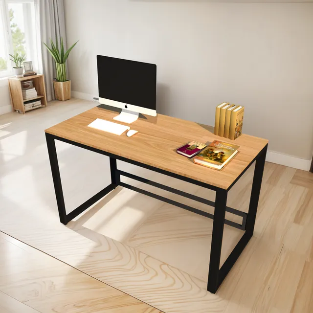 Escritorio Moderno Tobal L. Hogar/estudio En Madera Y Metal.