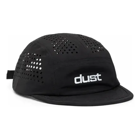 Boné Five Panel Corrida Performance Airtech Preto Aba Curta Esportivo Dust Company Strapback Ajustável Ultraleve Ventilado