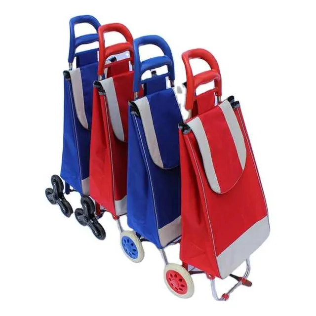 Carrito De Compra Plegable Capac. 30kg Colores Varios