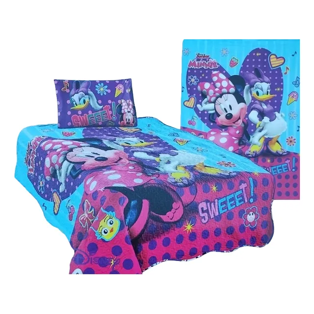 Set 5 Piezas Cubrecama Revers Sabanas Cortina Disney Marvel
