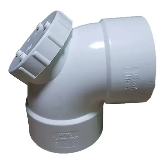 Codo Pvc 110 H/h Con Rosca Inspección Pared Gruesa 5.0 Mm 