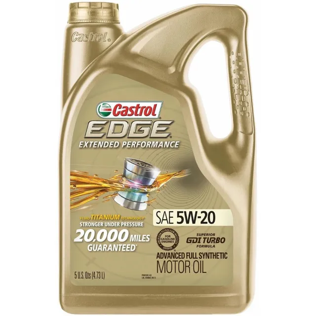 Aceite Castrol Edge 5w20 Extended Sintetico Garrafa 4.73lt