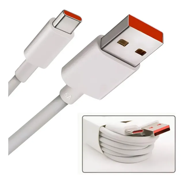 Cabo Tsitsa Turbo Usb-c Tipo C Branco Smart Chip Fast
