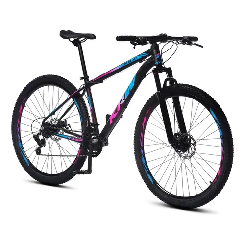 Bicicleta Aro 29 Krw Alumínio 24 Vel Freio Hidráulico X43 Cor Rosa