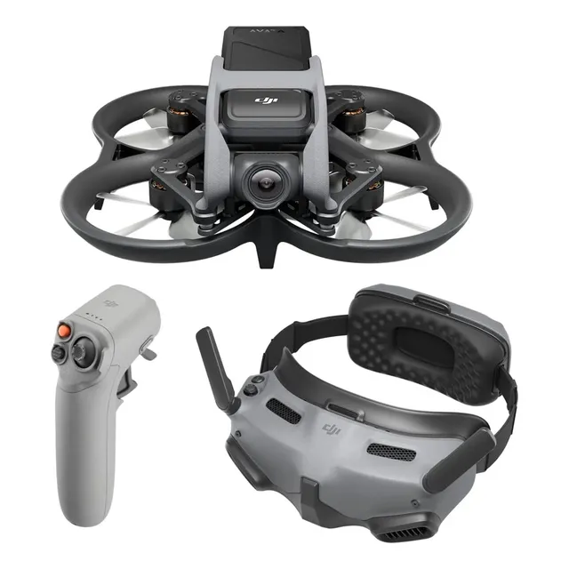 Drone DJI FPV Avata Explorer Combo con dual cámara 4K negro 5.8GHz 1 batería
