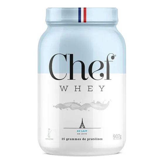 Chef Whey Zero Lactose Sabor Ao Leite Pote 907g