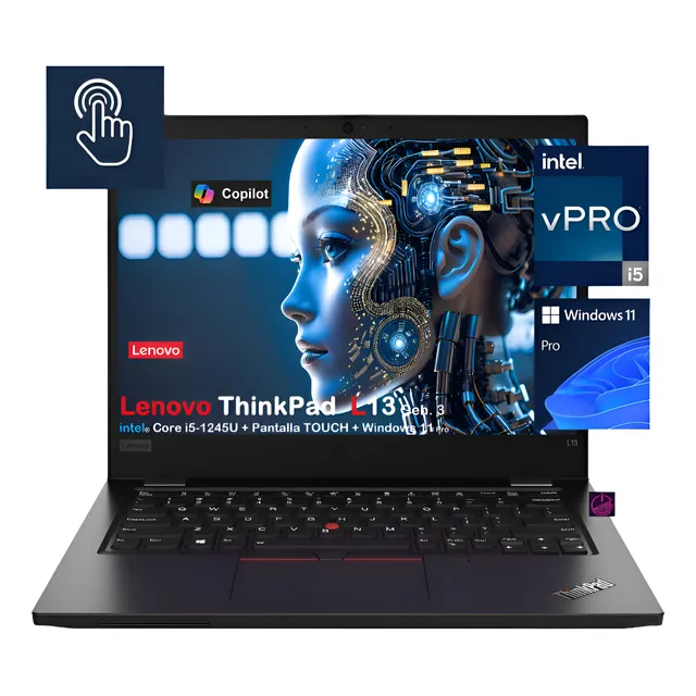 Thinkpad L13 Gen. 3  Core I5-1245u 16gb 1tb 13.3-touch Win11 Negro Imán (Reacondicionado)