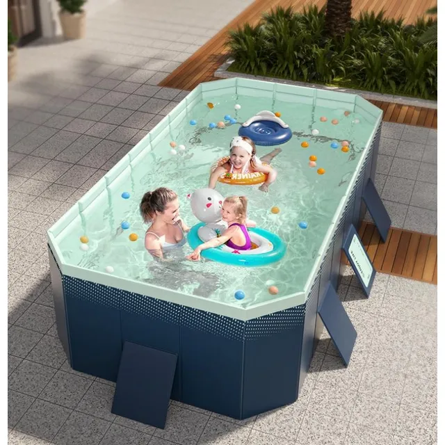 Piscina Exterior Plegable Alberca Estructural Rectangular 3m