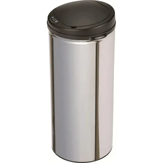 Cesto Residuos Automático Tacho Basura Acero 50 Litros Color Plateado