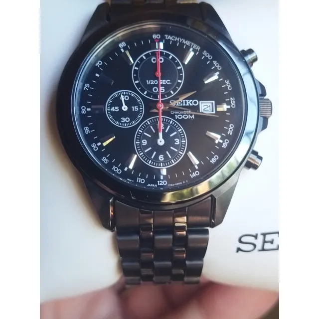 Seiko Cronógrafo, 100 Mts. , En Su Caja !! Cómo Nuevo