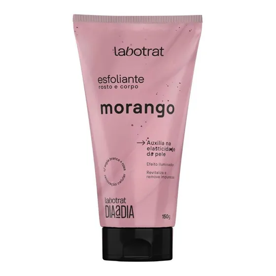 Esfoliante Rosto E Corpo Morango  Argila Rosa Labotrat 150g
