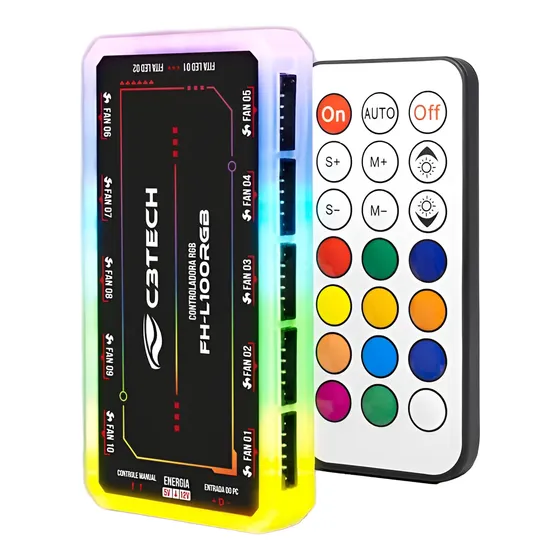 Controlador De Fan Fh-l100rgb C3tech Gaming