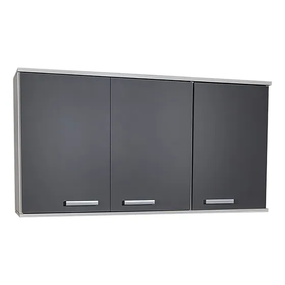 Alacena 1.20m Platinum 3037 Tres Puertas Color Blanco/gris Grafito