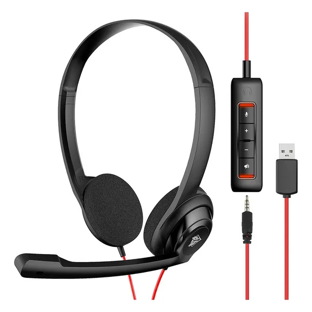 Audífonos Alámbricos Diadema Call Center Con Micrófono