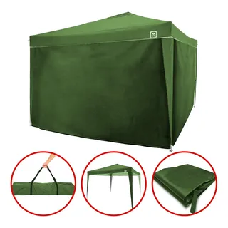 Tenda Gazebo Dobråvel 3x3 Poliéster Verde + 4 Laterais Tenda Gazebo Dobråvel 3x3 Poliéster Verde + 4 Laterais