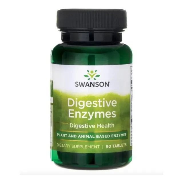 Swanson Enzimas Digestivas 90 Cap Refuerza La Salud Digestiv Sabor Sin sabor