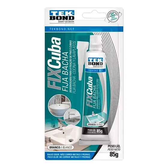 Cola Fixa Cuba Inox E Ceramica Bisnaga 85g Tek Bond