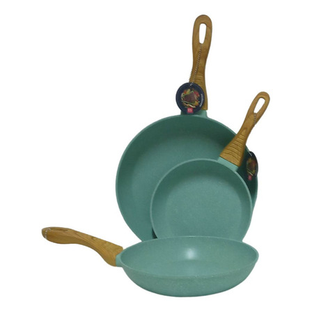 Juego De Sartenes Antiadherentes Royal Cook Set 20 24 Y 28cm Color Verde Lima Juego De Sartenes Antiadherentes Royal Cook Set 20 24 Y 28cm Color Verde Lima