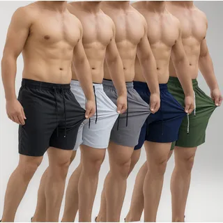 Kit 5 Shorts Masculino Praia C Lycra Tactel Academia Bermuda Kit 5 Shorts Masculino Praia C Lycra Tactel Academia Bermuda
