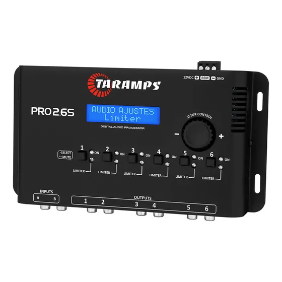 Processador de Audio Taramps Pro 2.6S Equalizador Automotivo