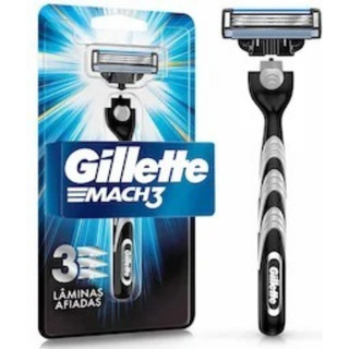 Aparelho De Barbear Barbeador Gillette Mach3 Com 1 Cartucho Aparelho De Barbear Barbeador Gillette Mach3 Com 1 Cartucho