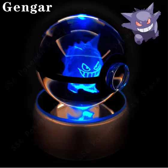 Bolas Pokémon De Cristal Con Luces Rgb.