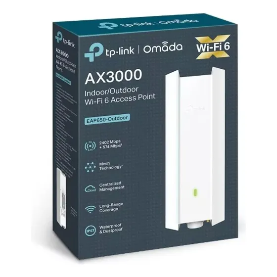 Access Point Tplink Eap650 Ax3000 Wifi 6 Omada Antena Dual