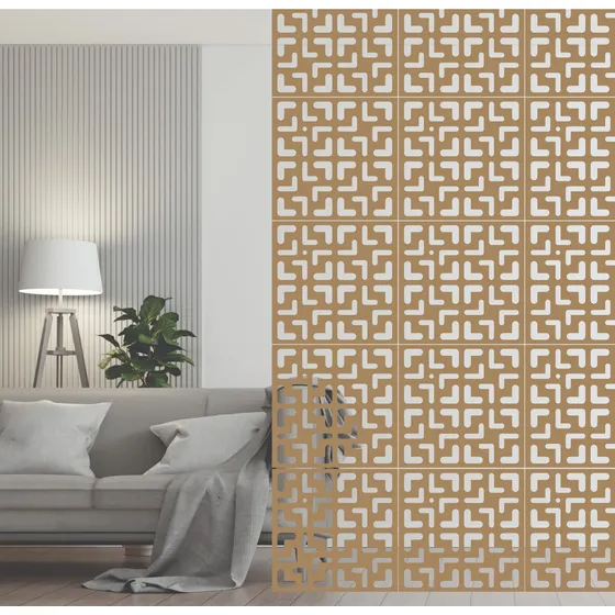 Kit 40 Módulos Divisória 40x40cm Mdf  Elemento Vazado