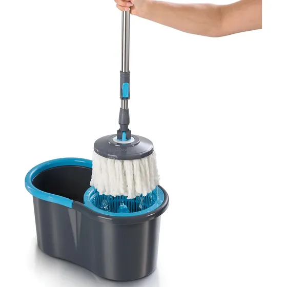 Trapeador mop con cubeta centrifugador Azul Betterware 22463