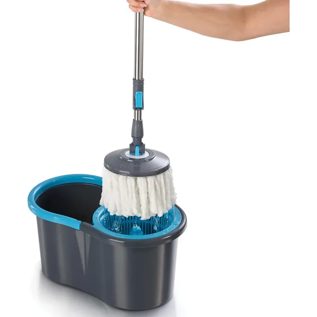 Trapeador mop con cubeta centrifugador Azul Betterware 22463
