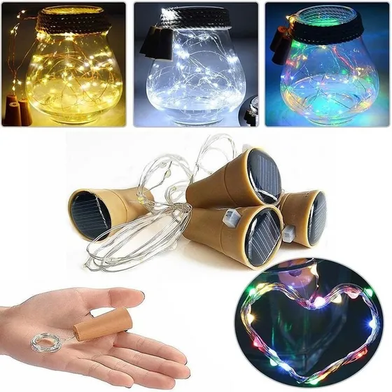 Rolha Fio De Luz / Fio De Fada 1m 10 Lâmpadas Led Decorativo