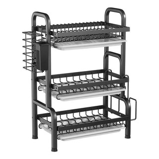Escurridor Platos De Acero Inoxidable 3 Niveles Con Gancho Escurridor Platos De Acero Inoxidable 3 Niveles Con Gancho