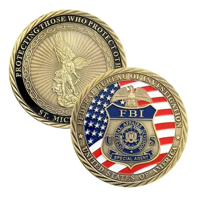 Moneda Fbi Arcángel San Miguel Estados Unidos Conmemorativa