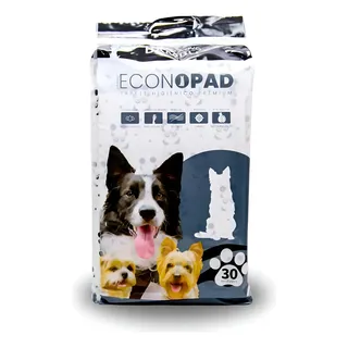 Tapete Higiênico Para Cães Econopad Premium Carvão Bambu 90x60cm 30u