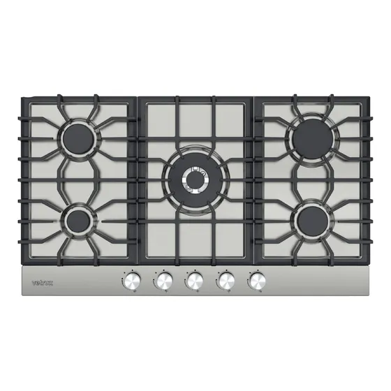 Tope De Cocina A Gas 5h 90cm (36 ) Nova Pro Acero Vetrux