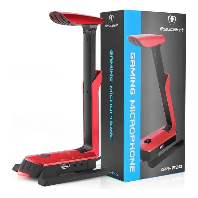 Microfono Gamer Beexcellent Gm-290 Usb Rojo