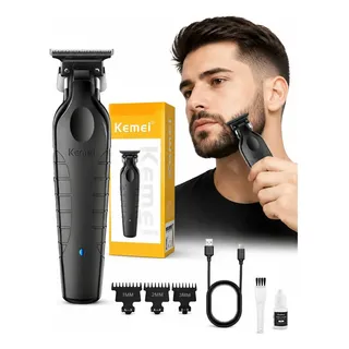 Kemei Aparador De Pelos Cabelo Barba Kemei Km2299 Profissional Usb Black