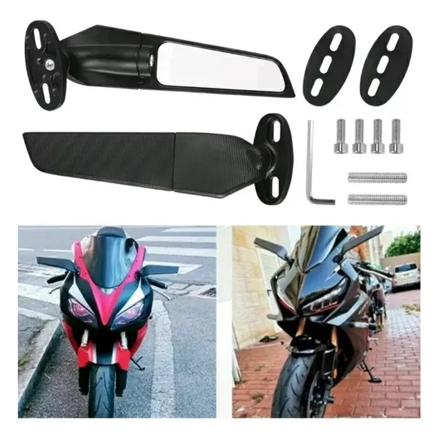 Retrovisores Para Moto Tipo Aleron Aplica Yamaha, Honda, Kaw
