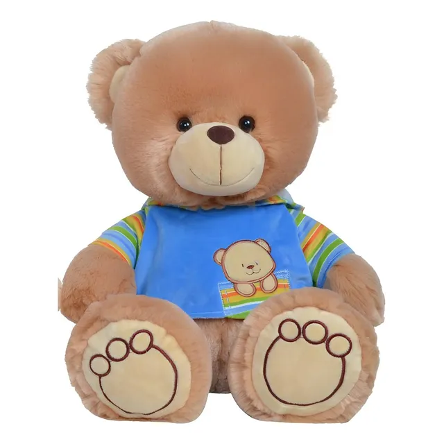 Peluche Oso Grande 45 Cm Felpa Suave Con Traje Polera